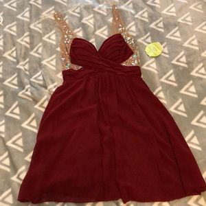 Maroon homecoming dress